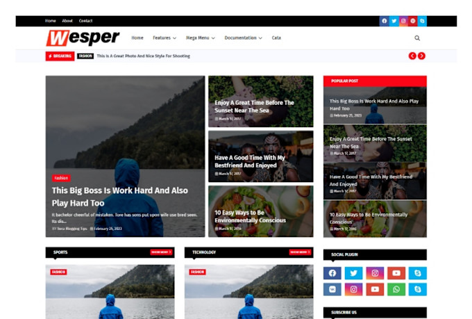 design and optimize a professional blogspot website with SEO